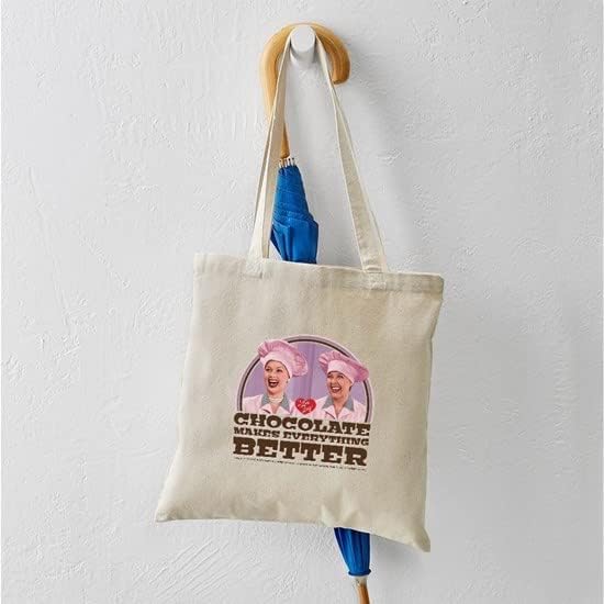 Miniatura 7 de CafePress I Love Chocolate Tote Bag Bolsa de lona natural, bolsa de compras de tela