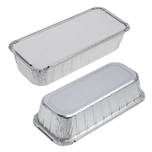 STACKABLES ~ Paquete de 15 bandejas rectangulares grandes de papel de aluminio de 27 x 11,5 x 4,5 cm...