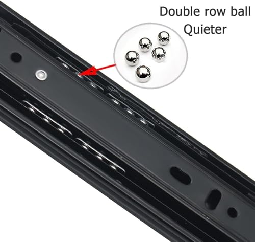 Guías para cajones con rodamiento de bolas JvFbjLF: sistema extensible y resistente plateado 3