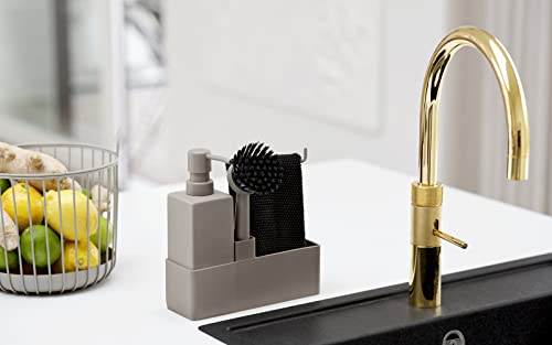 Zone Denmark Set of 4 Dishwasher Accessories with Soap Dispenser/Dishwashing Liquid Dispenser, Cloth and Dish Brush - Image 2