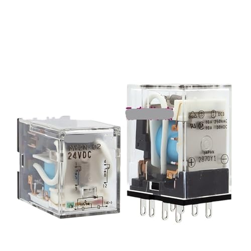 Relé MY2N-D2 DC24V con diodo de protección integrado para conmutación segura en cuadros eléctricos
