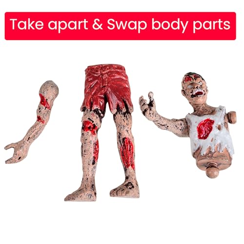 BOHS Zombie Action Figures Gift Package - Scary Toys for Boys and Girls - 4 Inches - Pack of 6