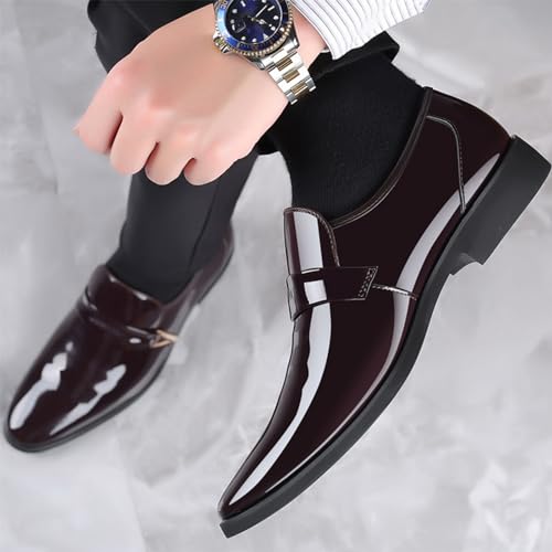 Men's Slip-On Leather New Oxford Shoes Men's Dress Shoes Oxfords Classic Modern Formal Leather Shoes Casual Loafers4
