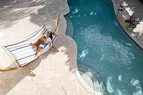 La Siesta Alisio Sea Salt - Weather-Resistant Double Spreader Back Hammock #TOP4
