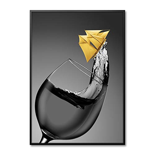 Cuadros de cocina modernos con diseño de vino para comedor 4