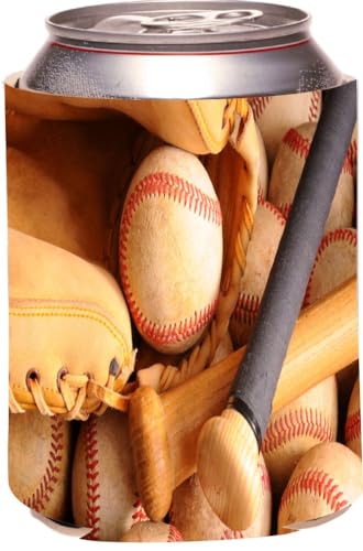 Sam Sandor - Grunge Baseball Gloves and Bat - Can Hugger - Can Cooler - Beverage Insulator