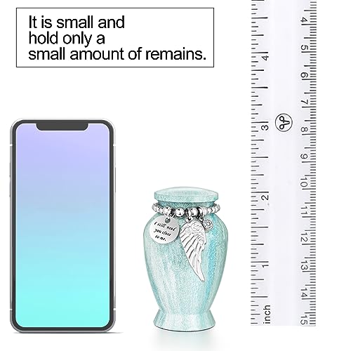 image for Dletay Small Urns for Human Ashes Keepsake 2.85 Inch Memorial Mini Cre