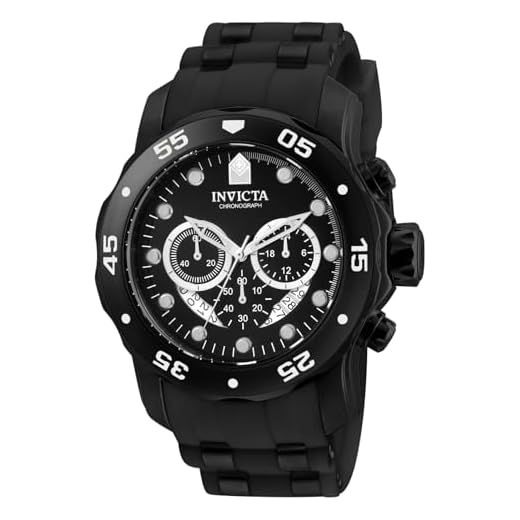 Invicta Relógio masculino 6986 Pro Diver Collection cronógrafo preto, Preto, Standard, mergulhador, cronógrafo, movimento de quartzo