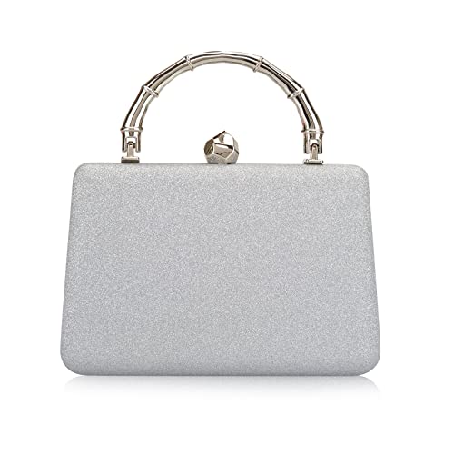 EMMA SMITH - HANDBAGS & ACCESSORIES Emma Smith Bridal Shimmer Clutch Bag For Women, Wedding Evening Clutch Purse Bride Bags Party Clutch Bag (Silver) (B09J3WTQW6) Amazon Price History, Amazon Price Tracker