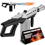 Powerful Propane Torch Gun | Propane Torch Gun Flamethrower with Adjustable Flame | Flame Torch Gun for BBQ, Searing Steak, Grill, Camping, Charcoal Lighter & Campfire Starter | Tank Not Included