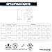 Kable Kontrol Copper Ring Terminals, 22-18 AWG, 100 Pcs, Stud Size #8, Non-Insulated High Temperature Electrical Wire Crimp Terminals, for Automotive, Industrial, Aerospace, HVAC Wiring - Silver