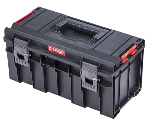 Qbrick System Werkzeugkoffer Werkzeugkasten Leer Werkzeugkiste PRO 500 Basic Schwarz Rot 450 x 260 x 224 mm