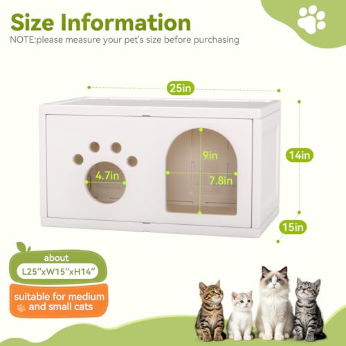 FDW HDPE Cat House Catio Cat Condo Cave Shelter 25.4" x 15.4" x 14.2" by FDW - Used condition - Image 7