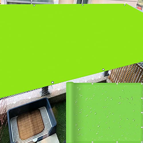 Voile d'ombrage étanche rectangulaire 1.5 x 5 m vert avec oeillets - 2