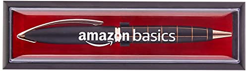 Image of amazon basics Elegant Ballpoint Pen with Classy Stainless Steel Body (Blue Ink)