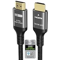 Ubluker 10K 8K 4K Cavo HDMI 48Gbps 2M, Certificato Velocit&agrave; Ultra Elevata HDMI&reg; Cavi 4K 240Hz...