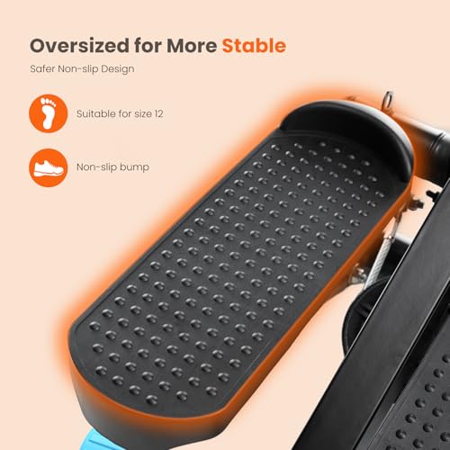 Image of Sweetcrispy Mini Stair Steppers with Resistance Bands for Exercise at Home, Portable Exercise Twist Stepper Machine for Full Body Workout, 300LBS Capacity