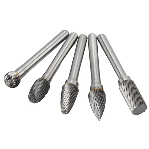 Set de 5 fresas de carburo de tungsteno 6x10mm con estuche miniatura 7