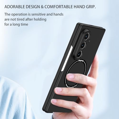 Image of amazon basics Magnetic Case Cover for Samsung Galaxy Z Fold 6 [Compatible with Mag-Safe] Slim Shockproof Magnetic Phone Cover Case - Purple