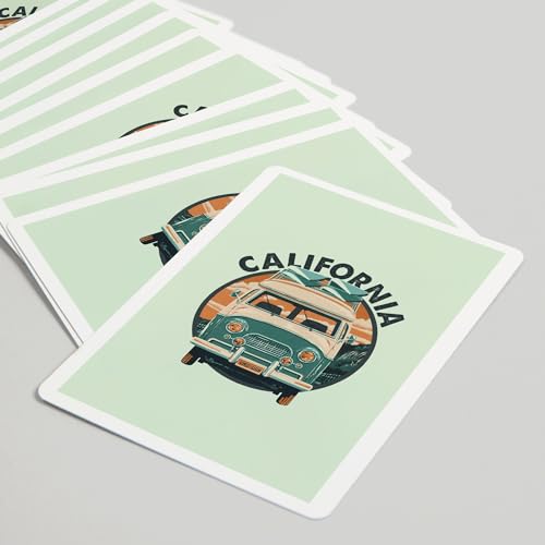 Baraja California Camper Van 52 cartas tamaño póker miniatura 5