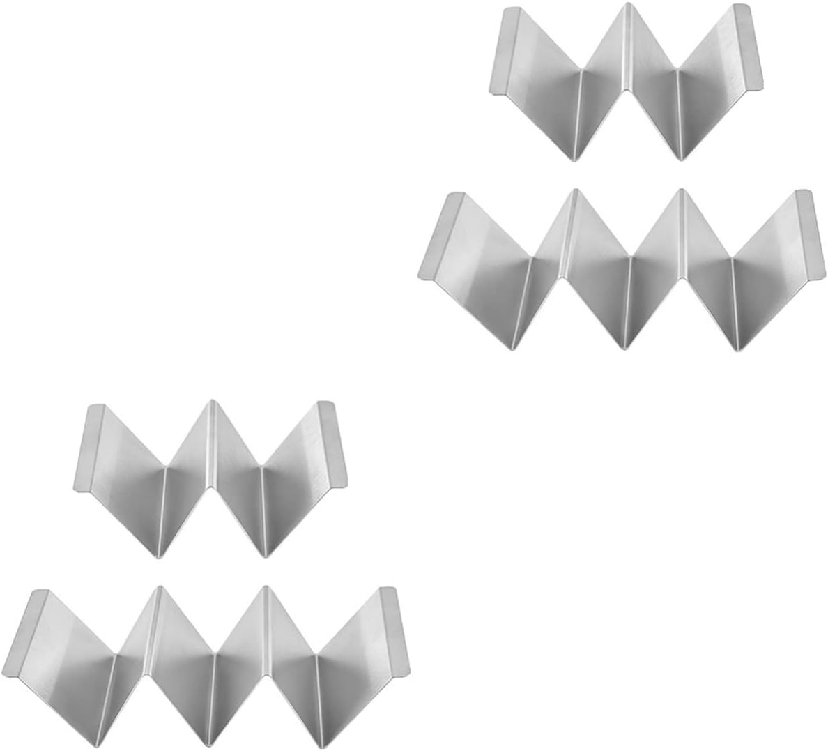 2pcs Tuesday Pie Rack Taco Organizer Hot Tortillas Shell Wave Steel Accessories Stands Shelf for Tray Stand Smooth Plates Grill Pancake Space Holders Party Plate Handles Stand (Color : Assorted