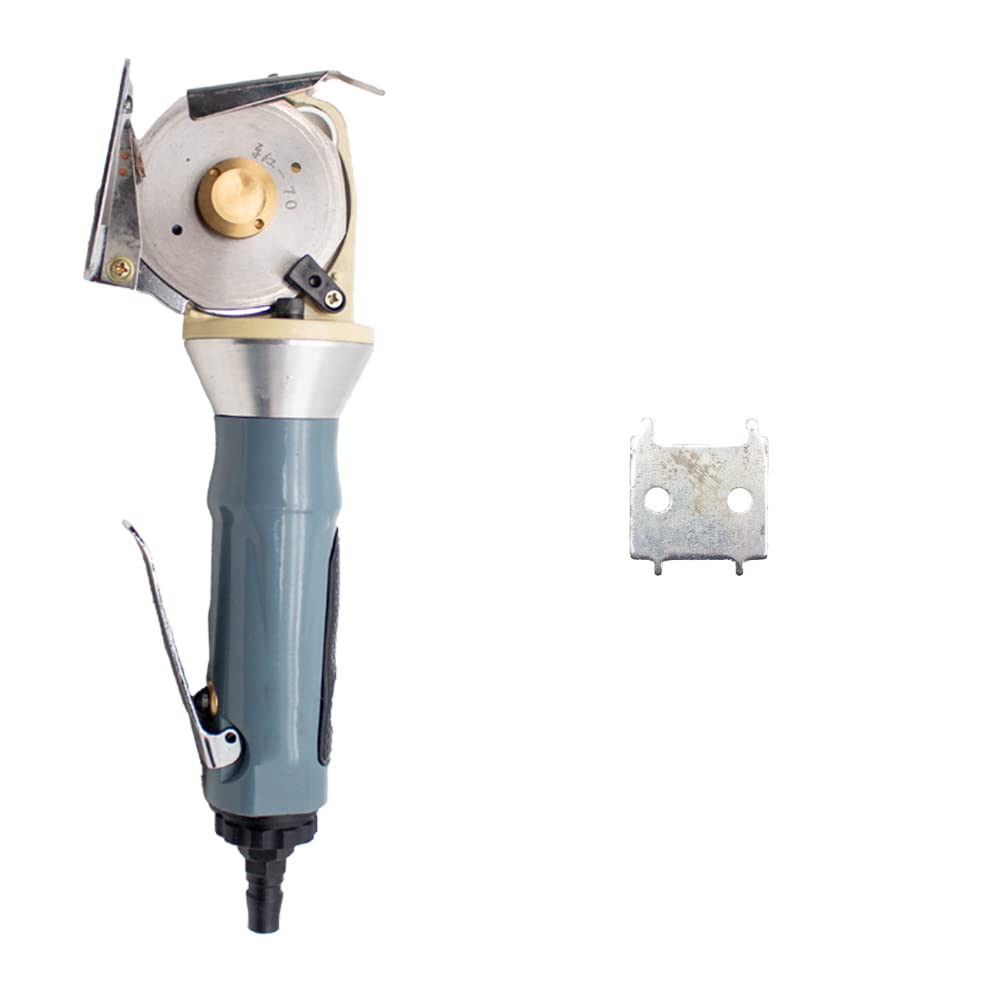 Jieotwice Pneumatic Cloth Fabric Cutting Machine, Air Round Knife Scissors Handheld Leather Cutting Machine Diameter 70MM 4000RPM BM-YG9