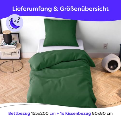 Wolkenfeld Mikrofaser Bettwäsche 155x200 cm – Kuschelig Weich, Bügelfrei & Doppelt Gebürstet – Oeko-TEX Bettwäsche-Sets… – Ansicht 4
