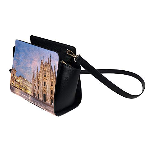 Large Crossbody Bags Unusual Beautiful Milan Cathedral Satchel Bag Crossbody Bags Travel Bags Duffel Shoulder Bags Luggage For Lady Girl Women Shoulder Bag For Women
