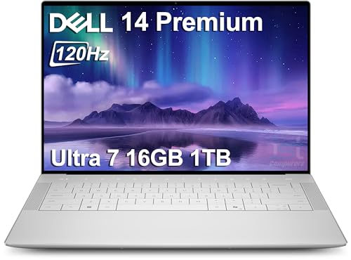 Image of Dell 14 Premium (Next Gen XPS 14) AI PC Business Laptop, (14.5 inch FHD+ 120Hz, Intel Core Ultra7 255H, 16GB DDR5, 1TB SSD), 3x Thunderbolt 4, Backlit, 1080p RGB IR Webcam, Wi-Fi 7, Win 11 Pro, Platinum