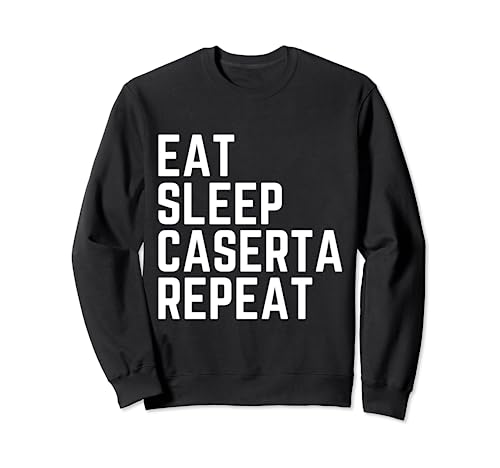 Caserta Felpa Adulti S Stampa Lettere Collo Rinforzato unisex manica lunga nero