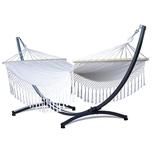 Potenza Hamaca con Soporte Incluido en Jardin, de Tela Multicolor, para 2...