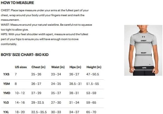 Under Armour HG Armour SS Camiseta Niños (Pack de 1) XS Negro - 1