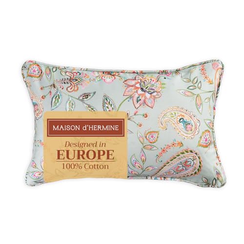 Maison d' Hermine Throw Pillow Covers 100% Cotton (12" x 20" - Pack of 1)