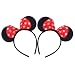 2 Pièces Rouge Bandeaux pour Anniversaire Halloween Parties Maman Garçons Filles Cheveux Accessoires Belle Souris Oreilles couvre-chefs Décorations (Rouge)