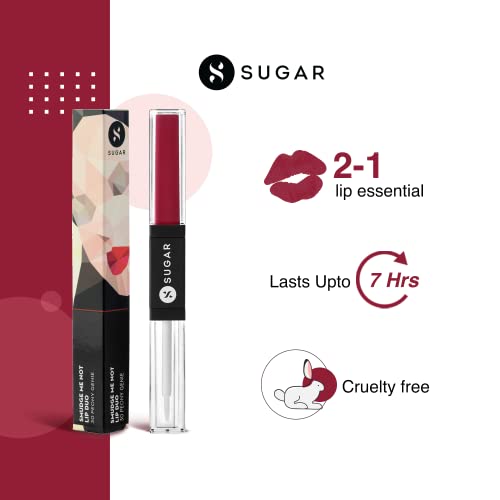 Image of SUGAR Cosmetics - Smudge Me Not - Lip Duo - 30 Peony Genie (Medium Pink) - 3.5 ml - 2-in-1 Duo Liquid Lipstick with Matte Finish and Moisturizing Gloss