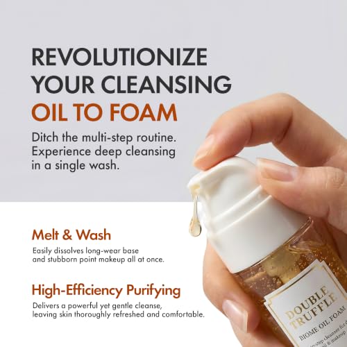 Image of MAXCLINIC Double Truffle Biome Oil Foam - Hydrating Facial Cleanser with 88% Skincare Formula for Dirt Oil & Makeup Buildup - Gentle Foaming Face Wash for All Skin Types - Korean Skin Care 3.72 fl oz