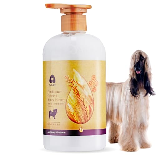 Arf Arf Oatmeal Dog Conditioner for Sensitive Skin - Moisturizing Formula for Dogs & Puppies, Detangling & Anti-Itch Care, 16oz