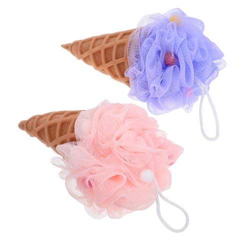 FOMIYES 2 Esponjas De Baño Con Forma De Bola De Helado Para Ducha Esponja De Lufa Para Ducha Esponja Corporal Para Ducha Esponja De Baño Con Forma De Bola De Helado Esponja De Ducha