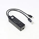 DSLRKIT Gigabit USB Type C Active PoE Splitter 48V to 5V IEEE802.3af Power Over Ethernet for Raspberry Pi 4 4B