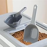 Poo4kark Robuster Kunststoff-Spatel für EIS Lebensmittel in der Küche, Mehrzweck- für Mehl Hundefutter, Kochen zu Hause (Grey, 23.5X8.5X5.4)