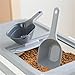Poo4kark Robuster Kunststoff-Spatel für EIS Lebensmittel in der Küche, Mehrzweck- für Mehl Hundefutter, Kochen zu Hause (Grey, 23.5X8.5X5.4)