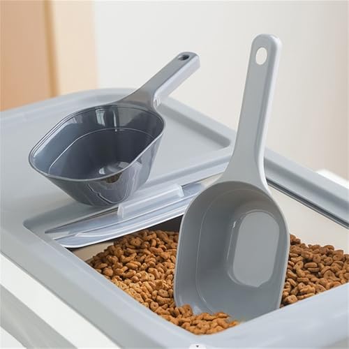 Poo4kark Robuster Kunststoff-Spatel für EIS Lebensmittel in der Küche, Mehrzweck- für Mehl Hundefutter, Kochen zu Hause (Grey, 23.5X8.5X5.4)