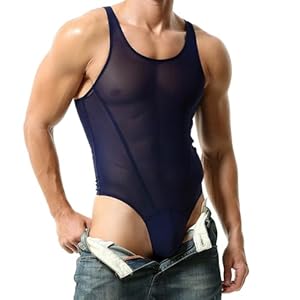 Breakegg Herren-Body Netzstoff Dunkelblau Medium