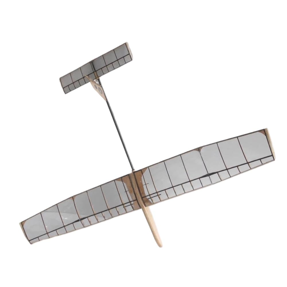 ZenithRide Apertura alare 650mm Modello di trazione Aereo aliante Giocattolo da esterno fai-da-te Assemblato a mano Aereo in legno compatibile con la modifica del telecomando