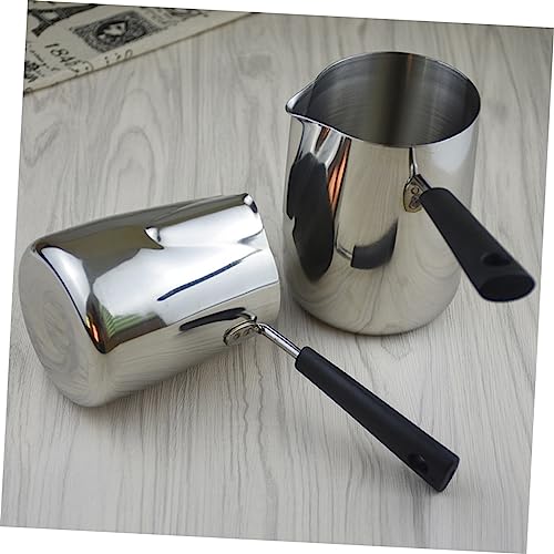 WOONEKY Espumante Para Café Com Leite Jarra De Arte Com Leite Agente Espumante Alça Longa