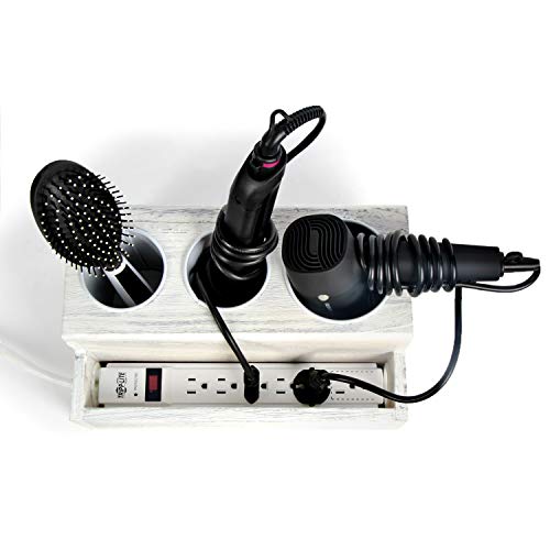 image for J JACKCUBE DESIGN JACKCUBE Design Hair Tool Organizer Wooden, Hair Blo