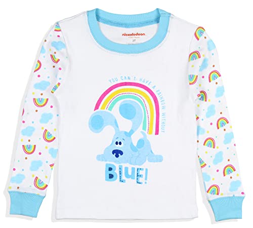 Nickelodeon Toddler Girls' Blue's Clues Rainbow Sleep Raglan Pajama Set2