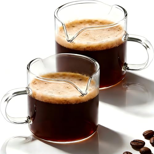 Supercenter Espresso Cups | 2-Pack 4 oz High-Transparency Glass Doubleshot