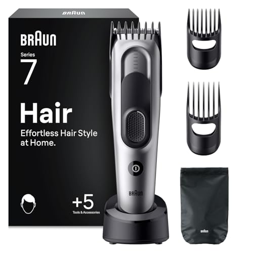 Braun Tondeuse À Cheveux Series 7, + 5 Outils Pour Créer Son Style, Lame Affûtée Et Inusable,...