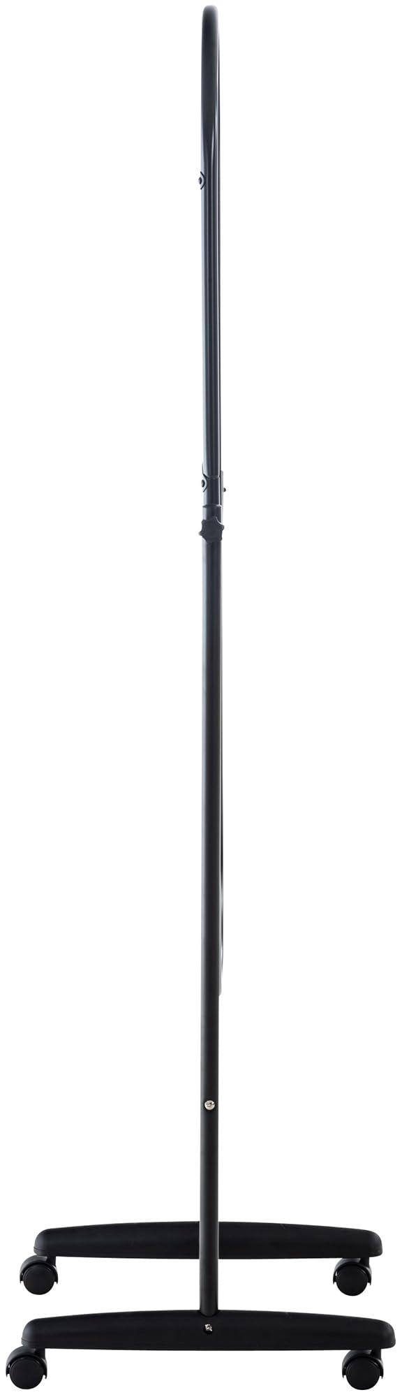 CLP Standspiegel Nane Oval I Stehspiegel 155x40 cm I Für Wohnzimmer Oder Schlafzimmer I Neigbar, 360° Drehbar I Ganzkörperspiegel Mit Rollen, Farbe:schwarz
